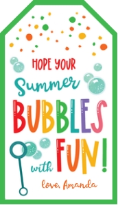 bubbles with fun summer green design preview