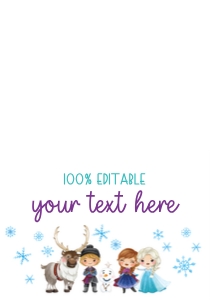 tent card - frozen friends design preview