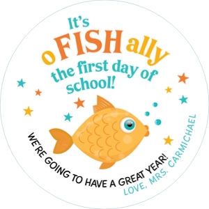 o-fish-ally first day goldfish round design preview