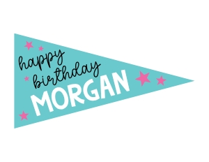 pennant flag - birthday 001 design preview