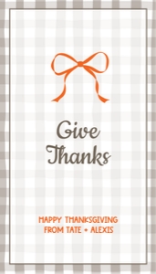 gingham + bows give thanks 235 design preview