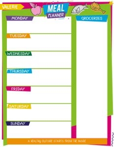 Meal Planner Kids Chart: Kids Family Planner Entire Bundle