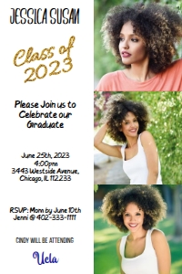 Graduation Back (4x6): Graduation Picture Invitations