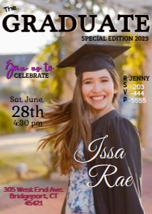 Magazine Graduation Invitation design preview