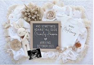 Neutral Sparrow Rabbit Letter Board Miracles Happen design preview