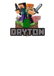 Minecraft02-CakeTopper: Minecraft02-CakeTopper