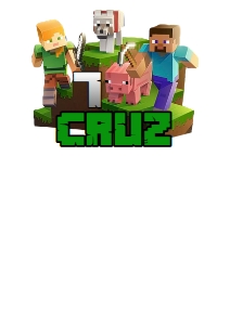 Minecraft01-CakeTopper design preview