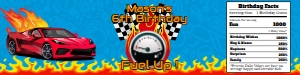 RaceCar01-WaterBottle: Race Car Birthday Party Bundle Digital Download