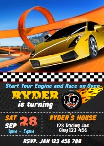 RaceCar03-IV: Race Car Birthday Party Bundle Digital Download