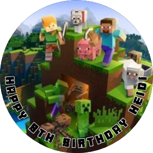Minecraft01-CakeImageRound: Minecraft01-CakeImageRound