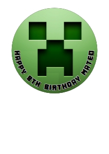 Minecraft03-CakeImageRound: Minecraft03-CakeImageRound