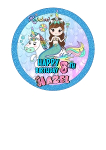 Mermaid06-CakeImageRound design preview