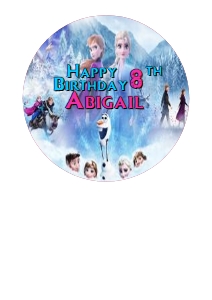 Frozen03-CakeImageRound design preview