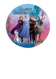 Frozen01-CakeImageRound design preview