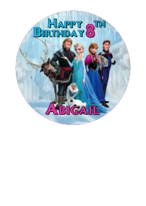 Frozen02-CakeImageRound design preview