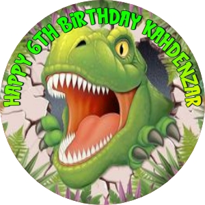 Dino03-CakeImageRound design preview