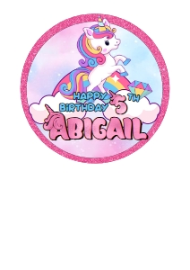 Unicorn01-CakeImageRound design preview