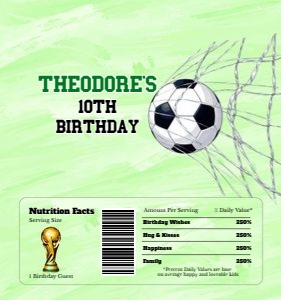 Soccer18-Chocolate: Soccer Birthday Party Bundle Digital Download Printable Game Day