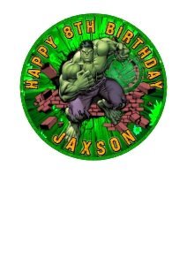 Hulk01-CakeImageRound design preview