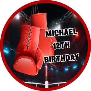 Boxing Lollipop Label Digital Download Printable Sucker Tag Favor design preview