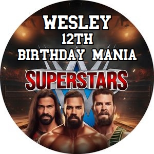 WrestleMania01-CakeImageRound design preview