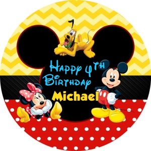 MickeyMinnie01-CakeImageRound design preview