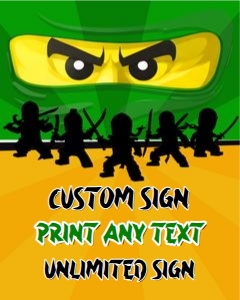 Ninja Custom Sign Digital Download Printable Wall Art Poster Warr design preview