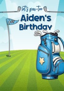 Golf03-Caprisun: Golf Birthday Party Bundle Digital Download Printable Corjl Templ