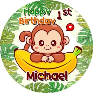 Monkey01-CakeImageRound design preview