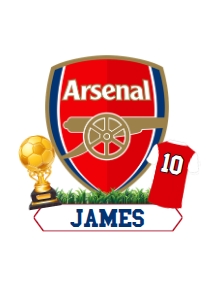 Arsenal01-CakeTopper design preview