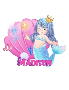 Mermaid Cake Topper Digital Download Printable Cutout Under The S design preview