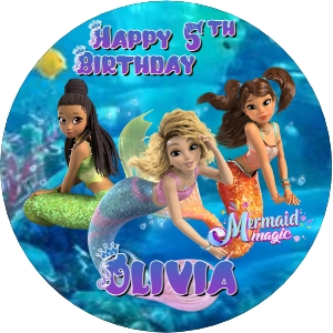 MermaidMagic01-CakeImageRound design preview