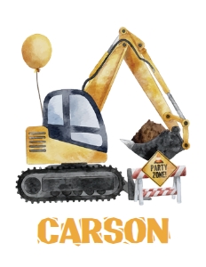 Construction01-Pillow: Construction Birthday Party Bundle Digital Download Printable Cor