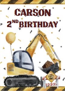 Construction01-GiftBag: Construction Birthday Party Bundle Digital Download Printable Cor