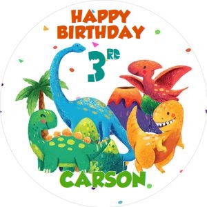 Dino05-CakeImageRound design preview