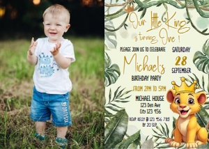 Lion01-IHP: Lion Birthday Party Bundle Digital Download Printable Safari Jung