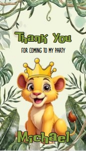 Lion01-FavorTag: Lion Birthday Party Bundle Digital Download Printable Safari Jung