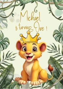 Lion01-GiftBag: Lion Birthday Party Bundle Digital Download Printable Safari Jung