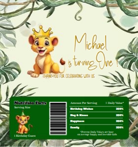 Lion01-Chocolate: Lion Birthday Party Bundle Digital Download Printable Safari Jung