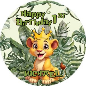 Lion01-CakeImageRound design preview