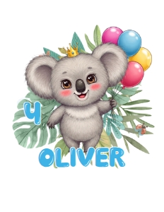 Koala01-CakeTopper: Koala Cake Topper Digital Download Printable DIY Eucalyptus Birth