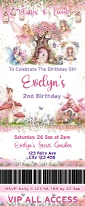 Magical Fairy Invitation Ticket Digital Download Printable Access design preview
