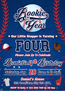 RookieOfTheYear01-IV: Rookie of the Year Birthday Party Bundle Digital Download Printab