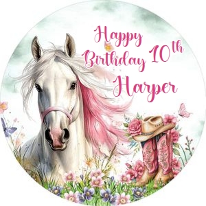 Horse05-CakeImageRound design preview