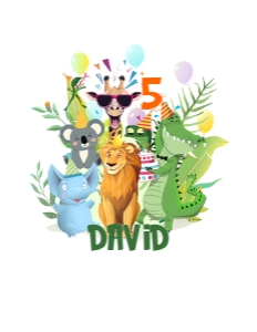 Zoo Party Cake Topper, Digital Download , Printable Safari Cake design preview