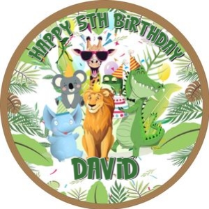 ZooParty01-CakeImageRound design preview
