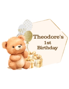 Bear01-CakeTopper: Bear Cake Topper Digital Download Printable Cutout Template Birth