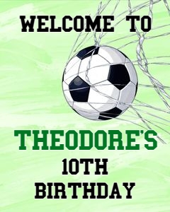 Soccer18-WSignV: Soccer Birthday Party Bundle Digital Download Printable Game Day