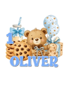 Cookies01-CakeTopper: Cookies and Milk Party Bundle Digital Download Sweet One Birthday