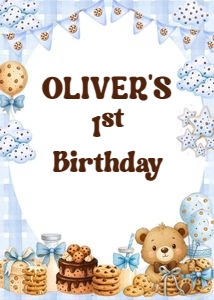 Cookies01-GiftBag: Cookies and Milk Party Bundle Digital Download Sweet One Birthday